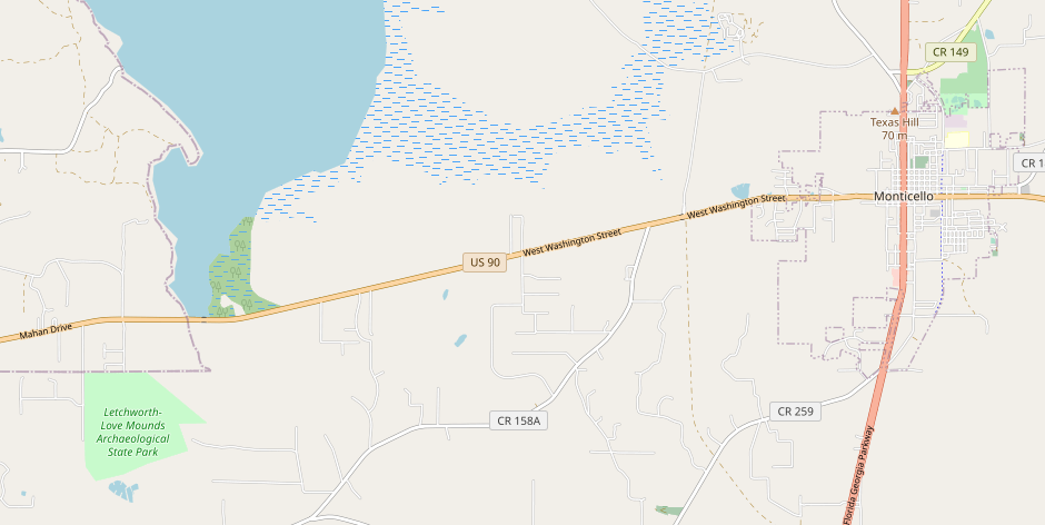 Map of state park location